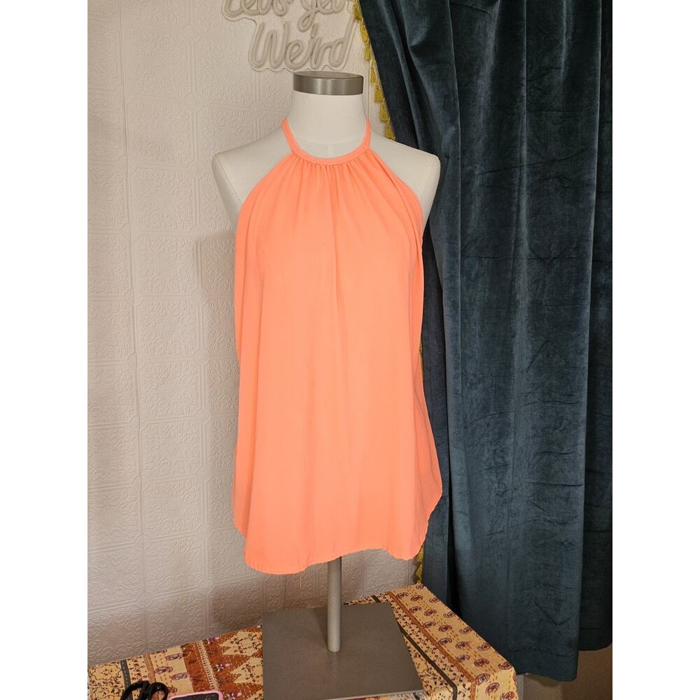 First Love Women's Halter Top in Neon Orange, Size XL